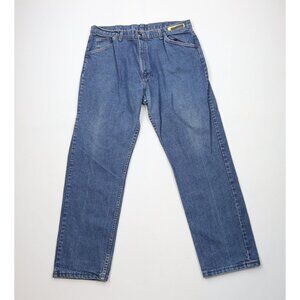 Vintage Bulwark FR Mens 38x32 Distressed Fire Flame Resistant Work Jeans Blue